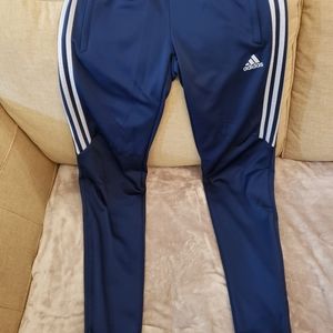 Mens blue with blue stripe dri-fit soccer sweatpa